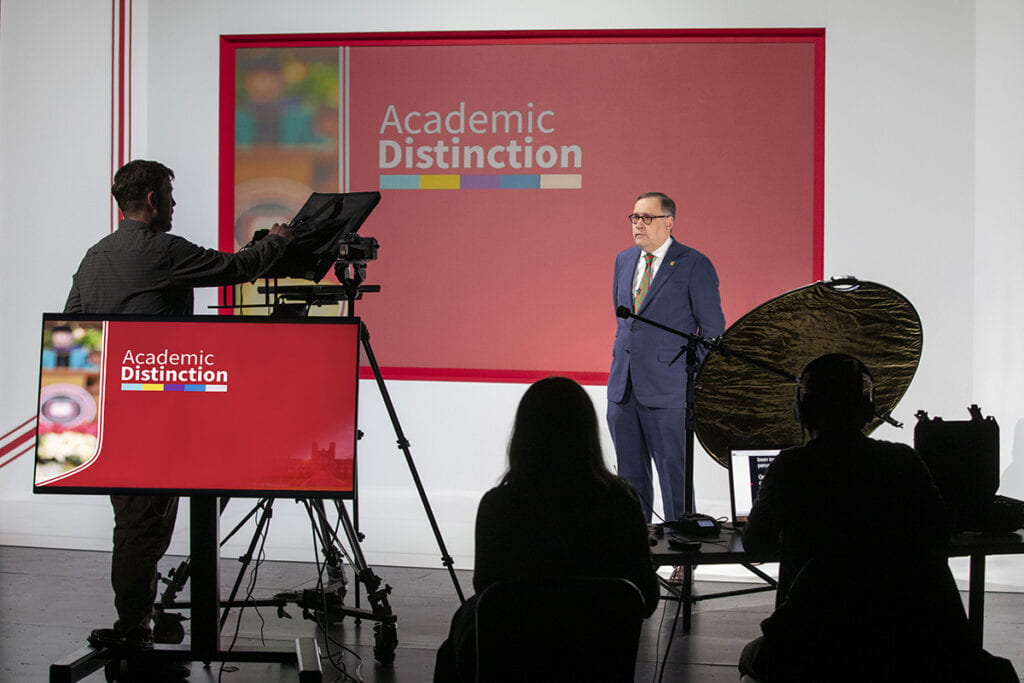 Chancellor Andrew Martin's 'State of the University' address. Behind the scenes photos to promote the program to the university community.