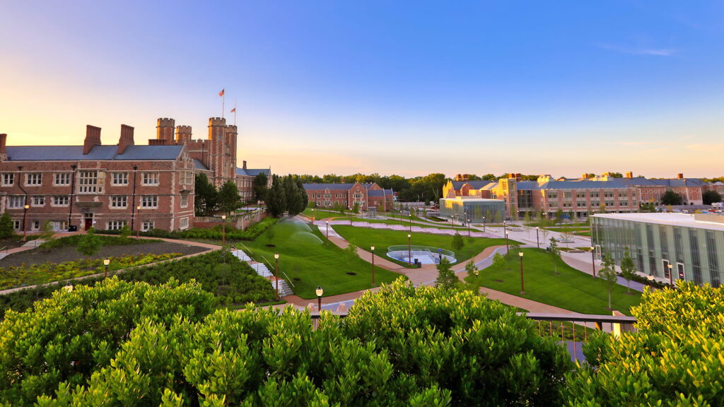 Aeriel view of Danforth Campus.